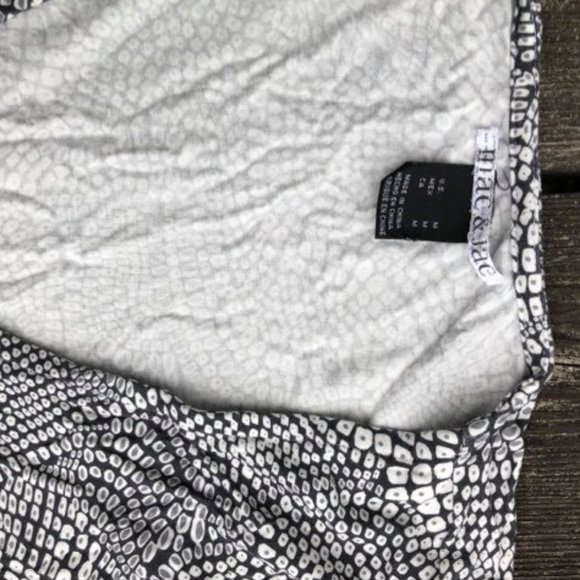 Classic Mac and Jac wrap dress in black and white - Picture 4 of 5